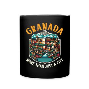 Granada Spain Travel Vacation Granada Skyline - Full Colour Mug - black - Front