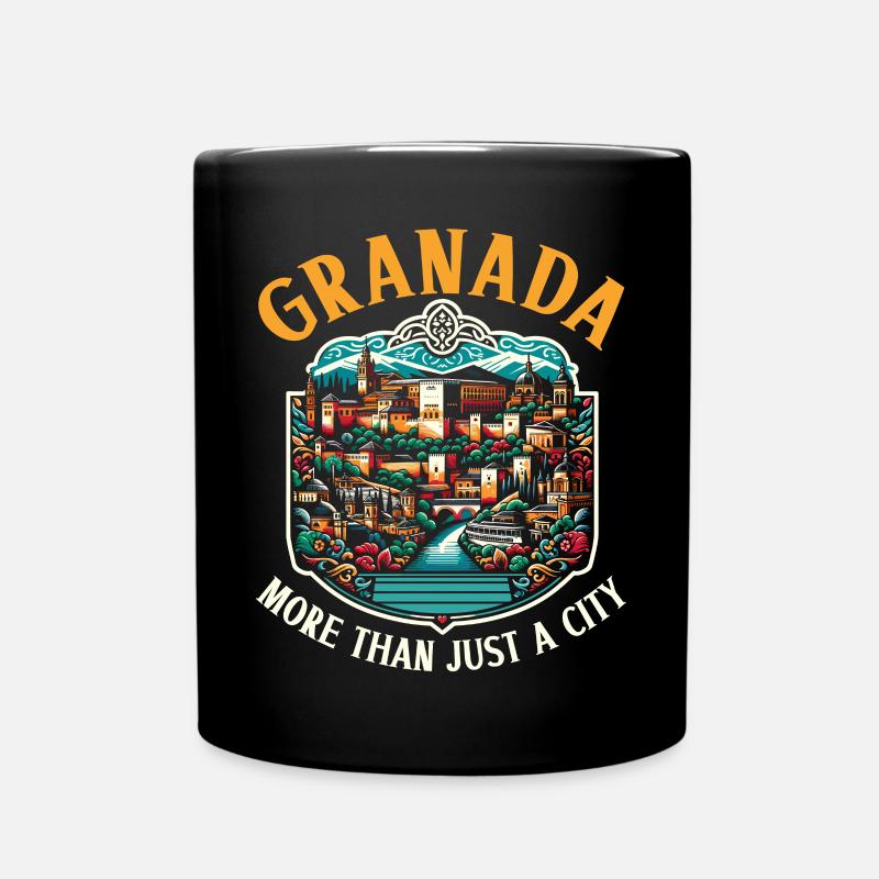 Grenade Espagne Voyage Vacances Grenade Skyline - Mug uni - noir