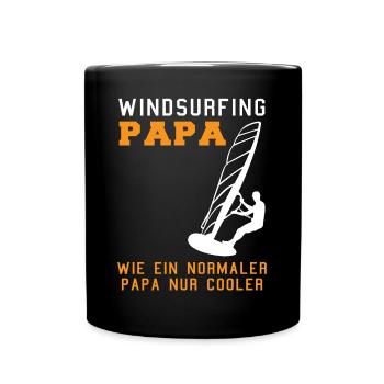 Cool windsurfing dad - Full Colour Mug - black - Front
