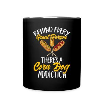 Corn Dog Corndog - Full Colour Mug - black - Front