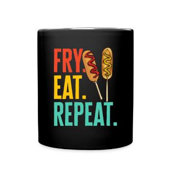 Corn Dog Corndog - Full Colour Mug - black - Front