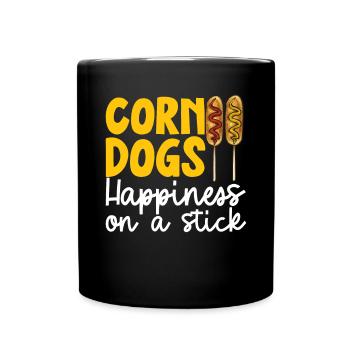 Corn Dog Corndog - Full Colour Mug - black - Front