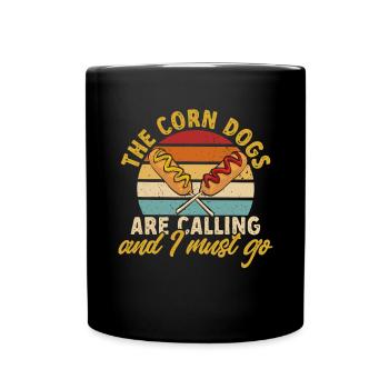 Corn Dog Corndog - Full Colour Mug - black - Front