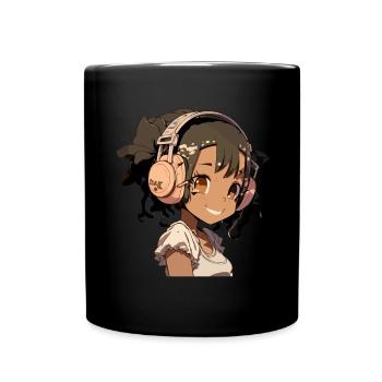 K-Pop Anime African American Kpop Musik - Tasse einfarbig - Schwarz - Vorne