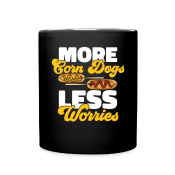 Corn Dog Corndog - Full Colour Mug - black - Front