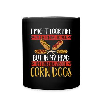 Corn Dog Corndog - Full Colour Mug - black - Front