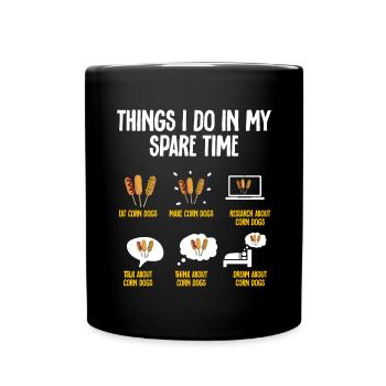 Corn Dog Corndog - Full Colour Mug - black - Front