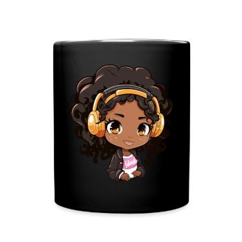 K-Pop Anime African American Kpop Musik - Tasse einfarbig - Schwarz - Vorne