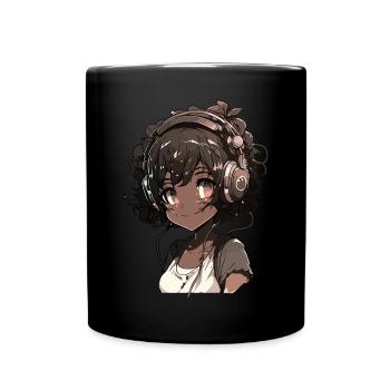K-Pop Anime African American Kpop Musik - Tasse einfarbig - Schwarz - Vorne
