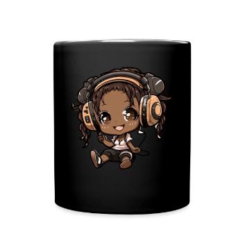 K-Pop Anime African American Kpop Musik - Tasse einfarbig - Schwarz - Vorne
