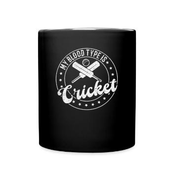 Joueur de cricket Cricket - Mon groupe sanguin est Crick - Mug uni - noir - Devant