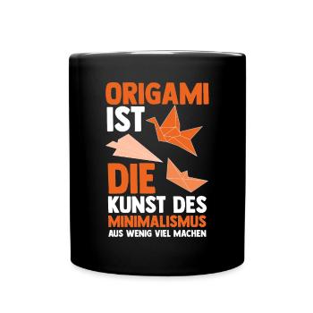 Art japonais pliage Origami - Mug uni - noir - Devant