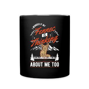 Fennec Gift Fennec Desert Fox - Full Colour Mug - black - Front