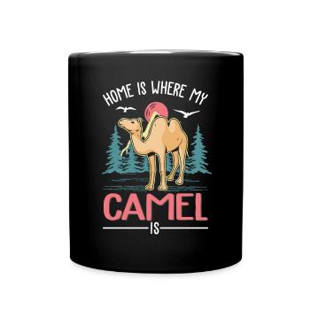 Home is where my camel is Egypt dromedary - Full Colour Mug - black - Front