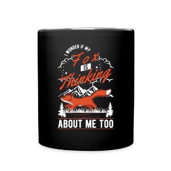 Fox Gift Red Fox - Full Colour Mug - black - Front