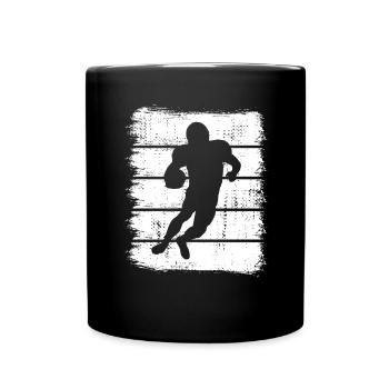 Footballer Drawing - Full Colour Mug - black - Front