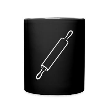 Dessin de rouleau à pâtisserie - Mug uni - noir - Devant
