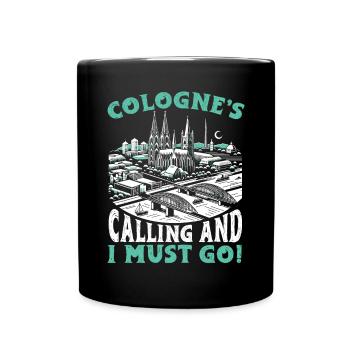 Cologne Allemagne Voyage Vacances J’aime Cologne - Mug uni - noir - Devant