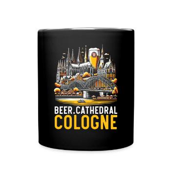 Cologne Allemagne Voyage Vacances J’aime Cologne - Mug uni - noir - Devant