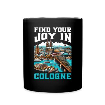 Cologne Allemagne Voyage Vacances J’aime Cologne - Mug uni - noir - Devant