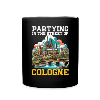 Cologne Allemagne Voyage Vacances J’aime Cologne - Mug uni - noir - Devant