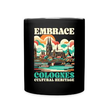Cologne Allemagne Voyage Vacances J’aime Cologne - Mug uni - noir - Devant
