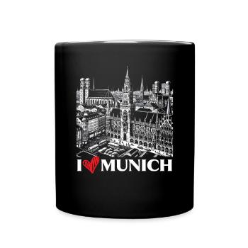 Munich Germany Travel Vacation I Love Munich - Full Colour Mug - black - Front