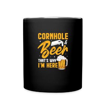 Cornhole pouf trou aveugle cadeau - Mug uni - noir - Devant