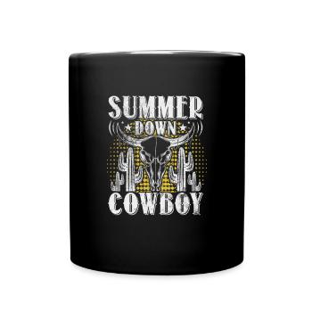 Cowboy - Tasse einfarbig - Schwarz - Vorne