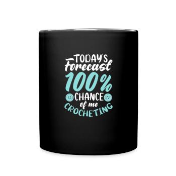 Crochet Knitting Sewing Seamstress Gift - Full Colour Mug - black - Front