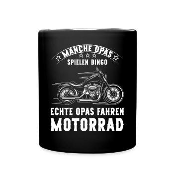 Some grandpas play cards, real grandpas drive engine - Full Colour Mug - black - Front