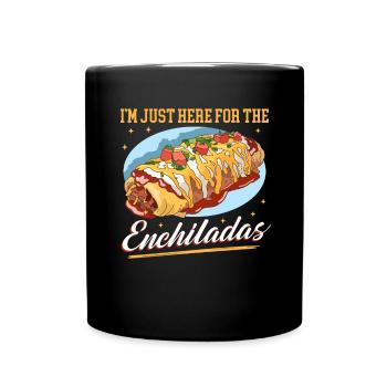 Eating Enchilada | Lover Enchiladas Gift - Full Colour Mug - black - Front