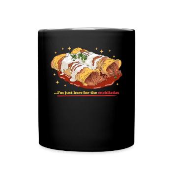 Eating Enchiladas | Lover Enchilada Gift - Full Colour Mug - black - Front