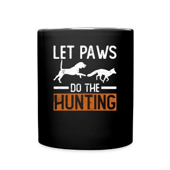 Fuchsjagd Geschenke Jagdhund - Tasse einfarbig - Schwarz - Vorne