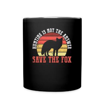 Accessoires de chasse anti-renards - Mug uni - noir - Devant