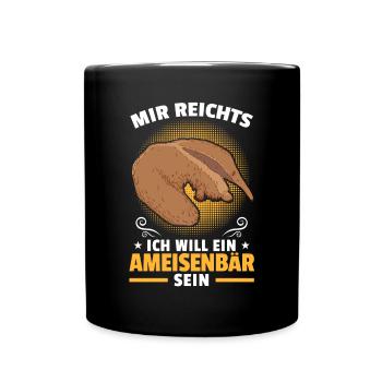 Veut être un fourmilier - Mug uni - noir - Devant