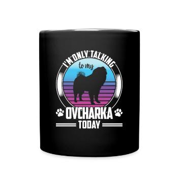 Ovcharka speech only with Caucasian Ovcharka - Full Colour Mug - black - Front