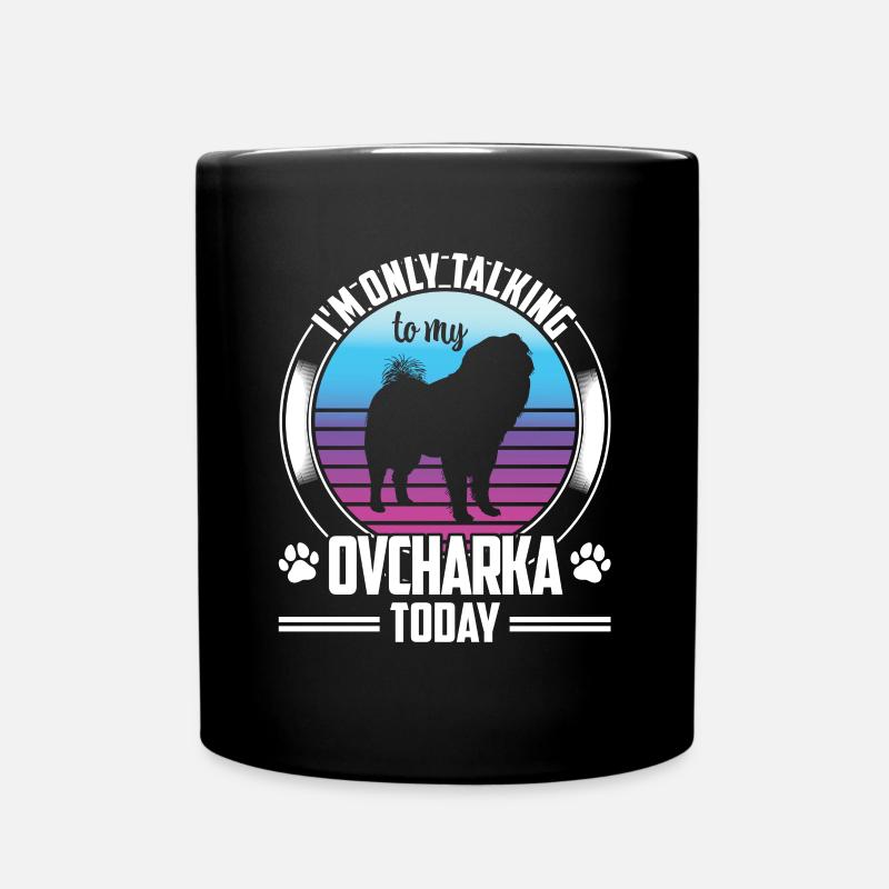 Owtscharka Rede nur mit Kaukasischer Owtscharka - Tasse einfarbig - Schwarz