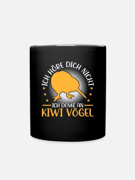 Piense en el ramo de becadas de kiwi bird - Taza monocolor - negro