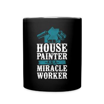 House Painter Decorator House - Tasse einfarbig - Schwarz - Vorne