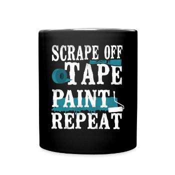 House Painter Decorator Scrape Off - Tasse einfarbig - Schwarz - Vorne