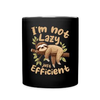 Drôle de paresseux paresseux Je ne suis pas paresseux, juste efficace - Mug uni - noir - Devant