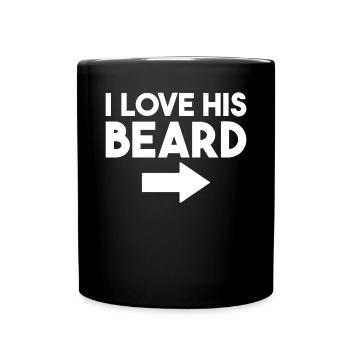 Giftidea Beard Men - Tasse einfarbig - Schwarz - Vorne