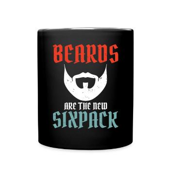Giftidea Beard Men - Tasse einfarbig - Schwarz - Vorne