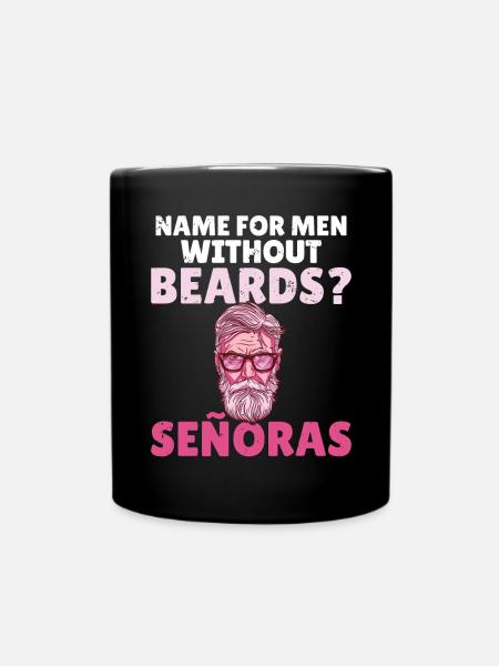Giftidea Beard Men - Tasse einfarbig - Schwarz