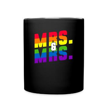 Gay Pride Wedding Gay Marriage - Full Colour Mug - black - Front