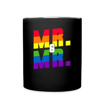 Gay Pride Wedding Gay Marriage - Full Colour Mug - black - Front