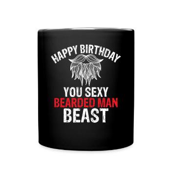 Giftidea Beard Men - Full Colour Mug - black - Front