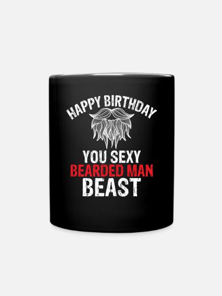 Giftidea Beard Men - Tasse einfarbig - Schwarz