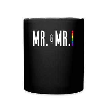 Gay Pride Wedding Gay Marriage - Full Colour Mug - black - Front
